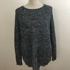 5/48 Gray Sequins Oversized Sweater Size M